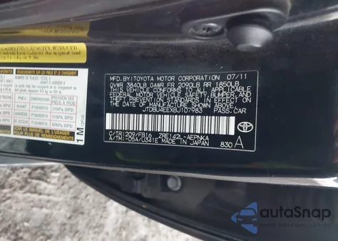 2011 Toyota Corolla Le from USA, damaged, VIN JTDBU4EEXBJ107983